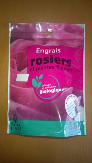 Engrais Rosier et plantes fleuries Saint Fiacre biologique disponible en 500g et 5kg