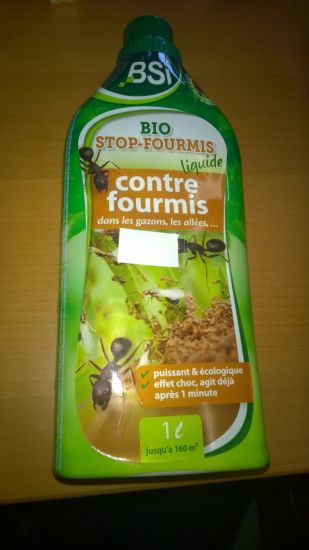 Anti fourmis BSI biologique disponible en poudre 1Kg ou en liquide 1L